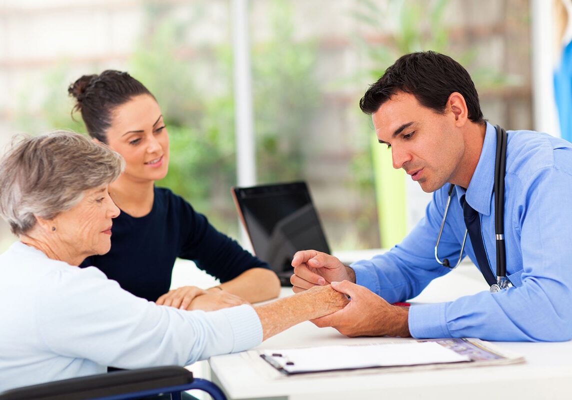 doctor examining a patient